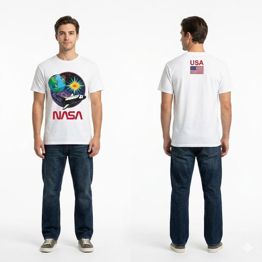Men's NASA Rocket Graphic T-Shirt Tee
