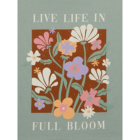 Girls Wonder Nation Cropped Full Bloom Short Sleeve Graphic T-Shirt