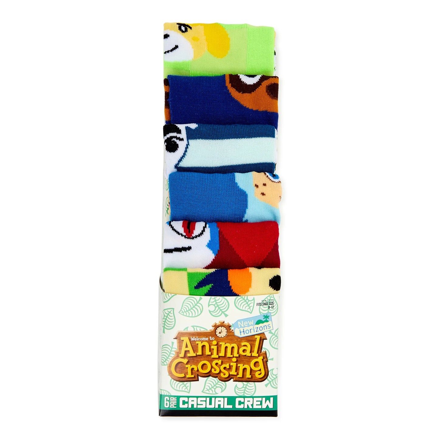 Men’s Animal Crossing Character Crew Socks, 6-Pack