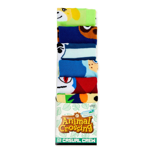 Men’s Animal Crossing Character Crew Socks, 6-Pack