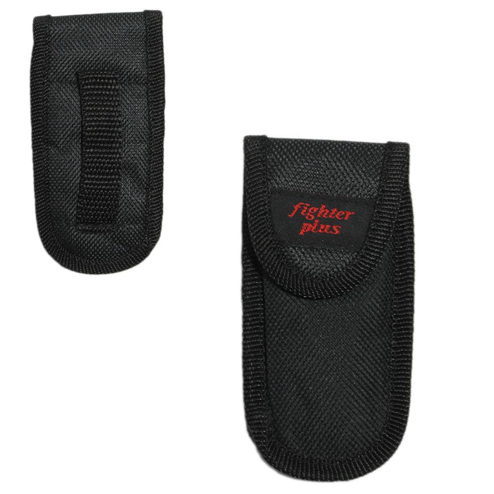 Black Fighter Plus 4-inch case/sheath by Rex Distributor, Inc. designed for storing knives, swords, or self-defense tools.