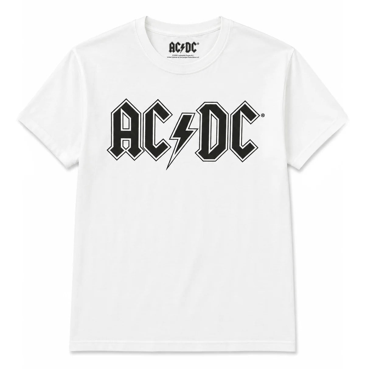 Men's White ACDC High Voltage Graphic Tee T-Shirt