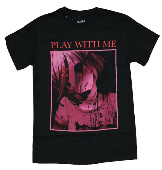 Men's Doki Doki Literature Club horror graphic T-shirt featuring game-themed artwork and characters, casual apparel from Rex Distributor, Inc.