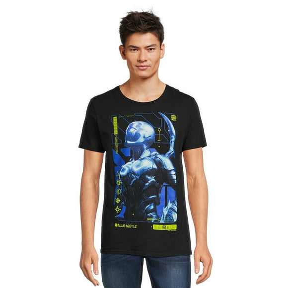 Men's Black DC Comics Blue Beetle Graphic Tee T-Shirt