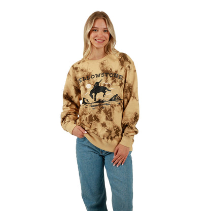 Unisex Yellowstone Bucking Horse Logo Crew Neck Reversible Sweatshirt
