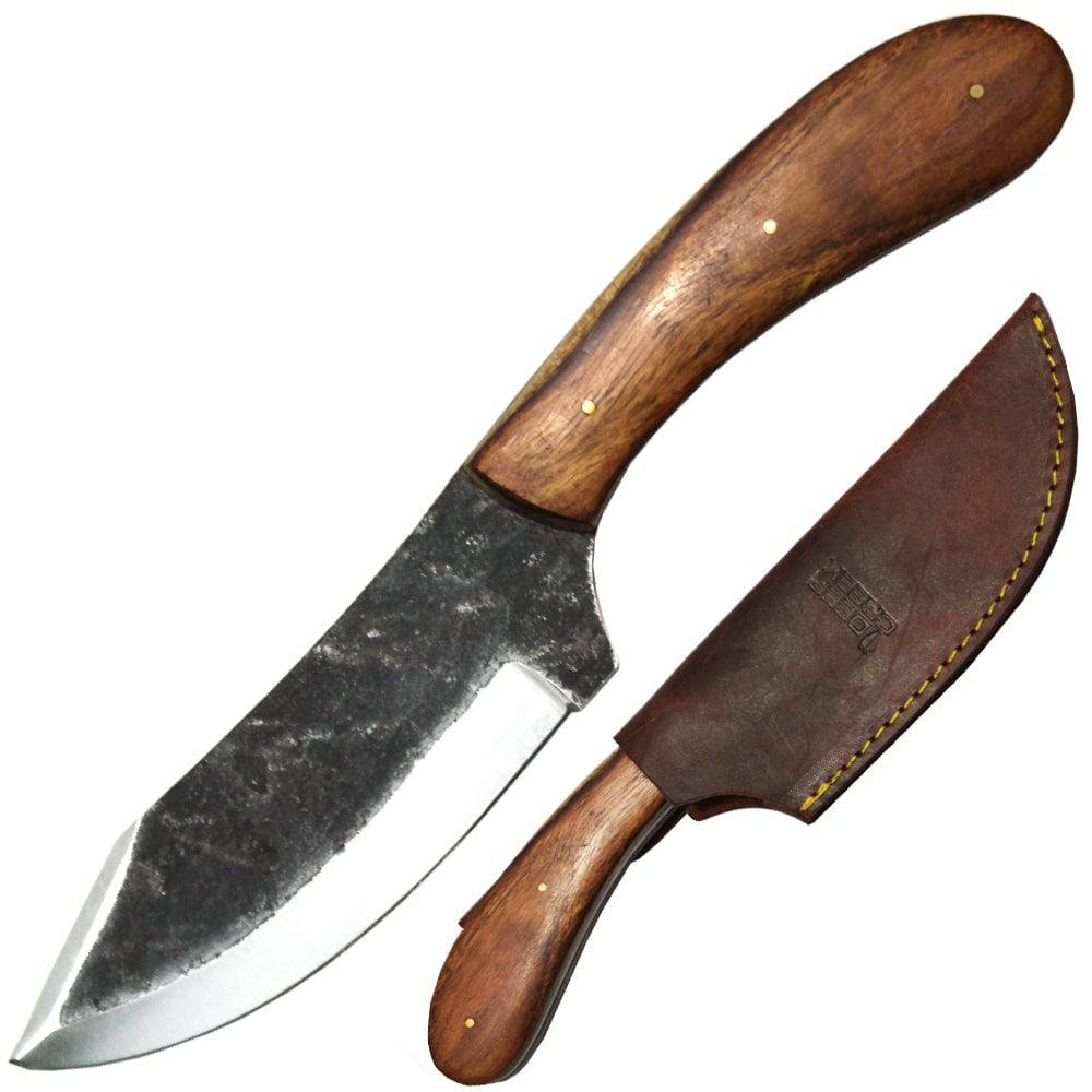 DC 802-RW 12" Deer Creek Hand Forged Rosewood Handle Hunting Knife with Leather Sheath - Rex Distributor, Inc. Wholesale Licensed Products and T-shirts, Sporting goods,