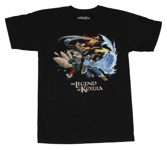 Men's Black The Legend Of Korra Graphic Tee T-Shirt