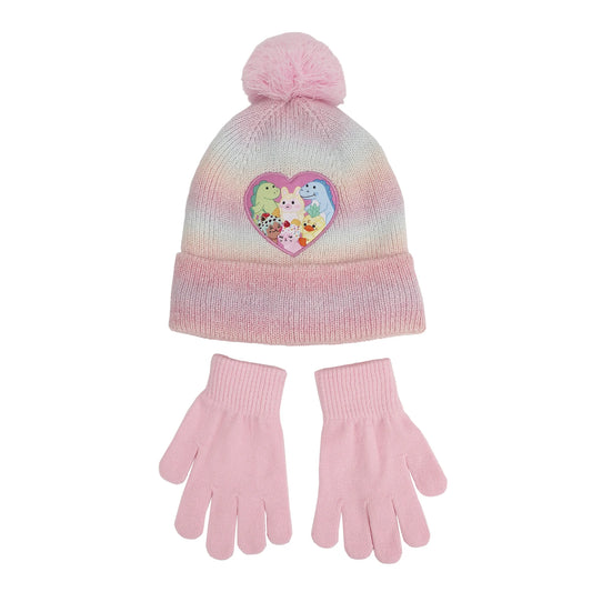 Moriah Elizabeth Youth Cuff Hat and Knit Gloves Cold Weather Set
