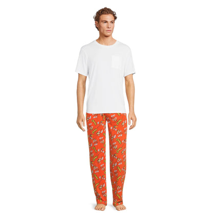 Men's Chester Cheetos orange pajama pants by Rex Distributor, Inc., featuring bright orange fabric and comfortable elastic waistband.
