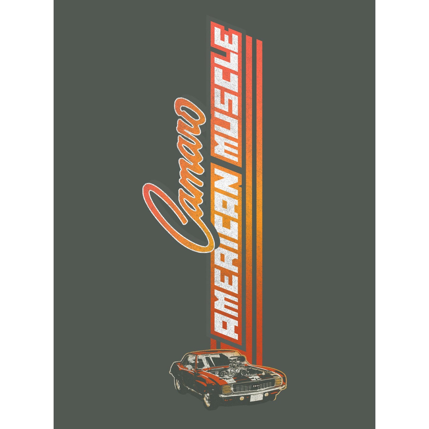 Men's Chevrolet Camaro Muscle Vertical Graphic Shorts