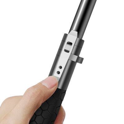 FBAB Spring Loaded Rubber Handle Telescoping Baton with Glass Breaker