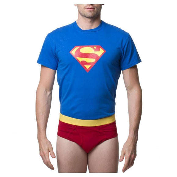 Men's DC Comics Superman Mens Underoos T-Shirt & Briefs Underwear Set