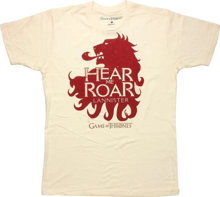 Men's Game of Thrones Hear Me Roar Lannister Graphic Tee T-Shirt