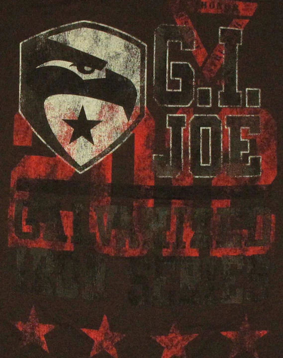 Men's GI Joe Retaliation Galvanized T Shirt Tee Brown