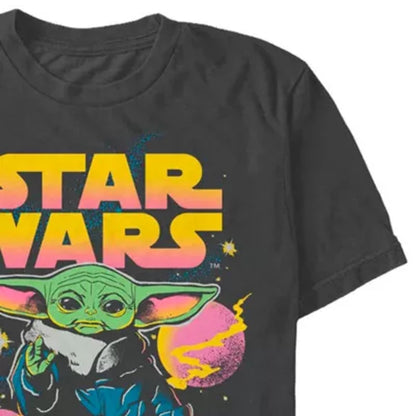 Men's Grogu Planets Star Wars Graphic T-Shirt Tee