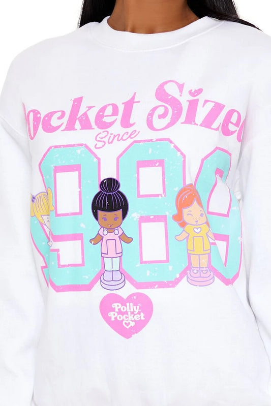 Women Junior's Polly Pocket Graphic Pullover