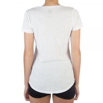 Women's Juniors White Wonder Woman Logo Burnout God-Killer Sword Boyfriend Tee T Shirt