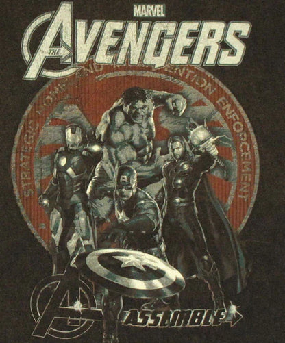 Men's Marvel Avengers Movie Group Graphic Tee T-Shirt Acid Wash