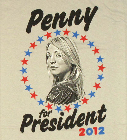 Men's Big Bang Theory Penny President Graphic Tee T-Shirt Grey