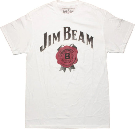 Men's Jim Beam Red Wax Seal Graphic Tee T-Shirt White