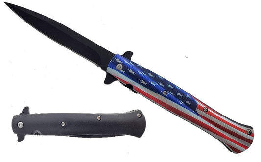 KS 1157-UF1 5" USA Flag Assist-Open Slim Handle Folding Pocket Knife