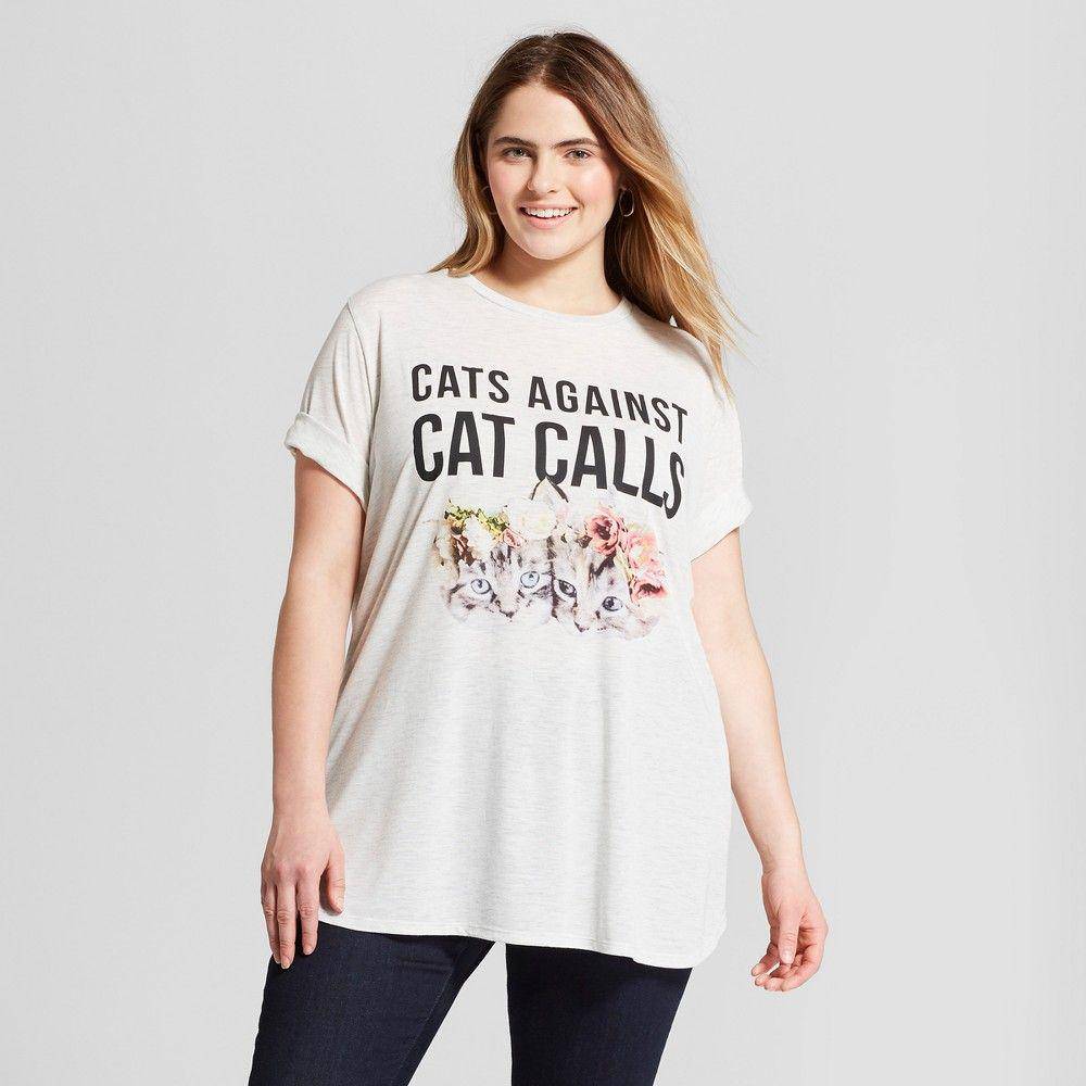 Women's Juniors Cats Against Cat Calls Short Sleeve Graphic Tee T-Shirt - Rex Distributor, Inc. Wholesale Licensed Products and T-shirts, Sporting goods,