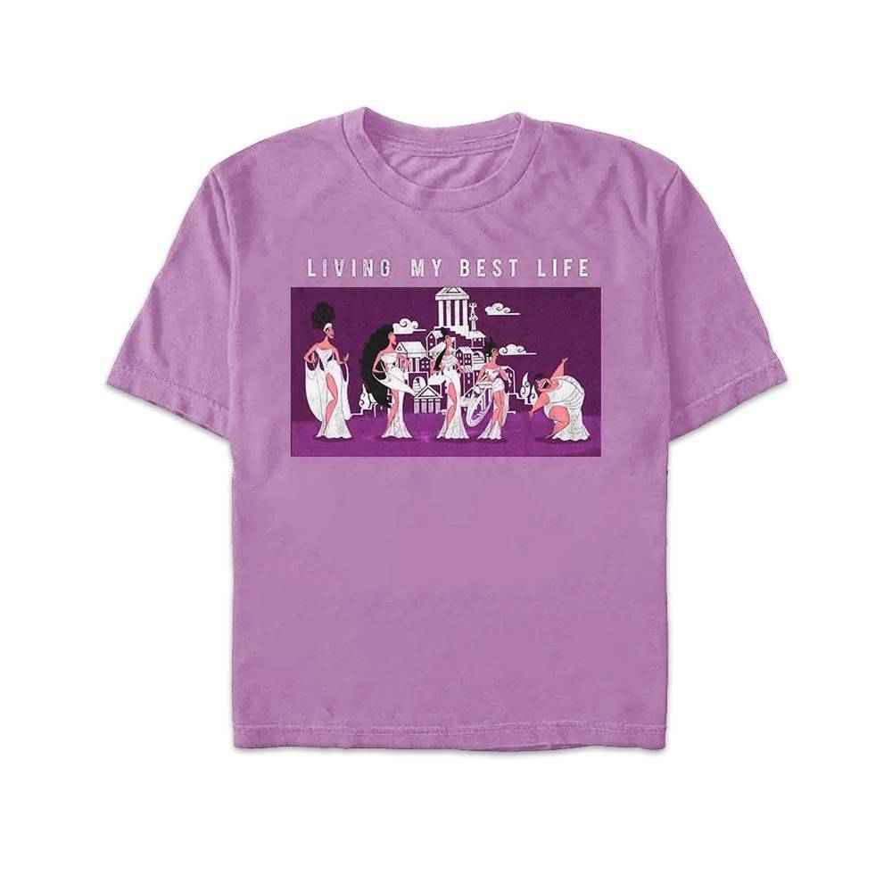 Women Junior's Disney Hercules Muses Living My Best Life Crop T-Shirt - Rex Distributor, Inc. Wholesale Licensed Products and T-shirts, Sporting goods,
