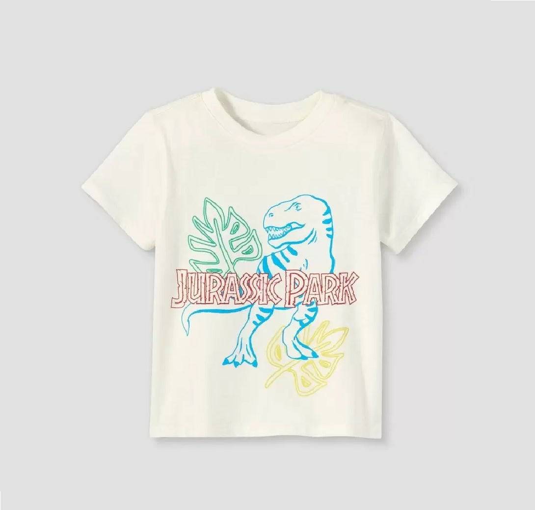 Toddler Boys' Jurassic Park Short Sleeve T-Shirt Ivory Tee - Rex Distributor, Inc. Wholesale Licensed Products and T-shirts, Sporting goods,
