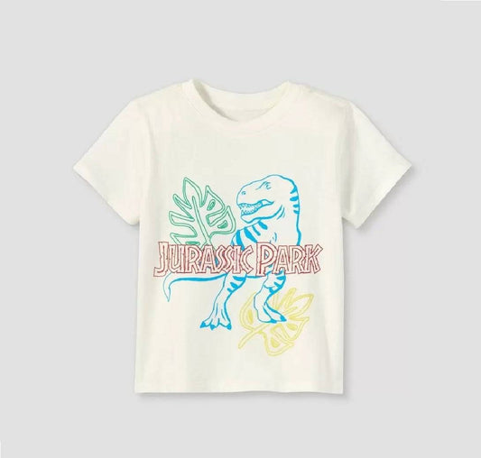 Toddler Boys' Jurassic Park Short Sleeve T-Shirt Ivory Tee - Rex Distributor, Inc. Wholesale Licensed Products and T-shirts, Sporting goods,
