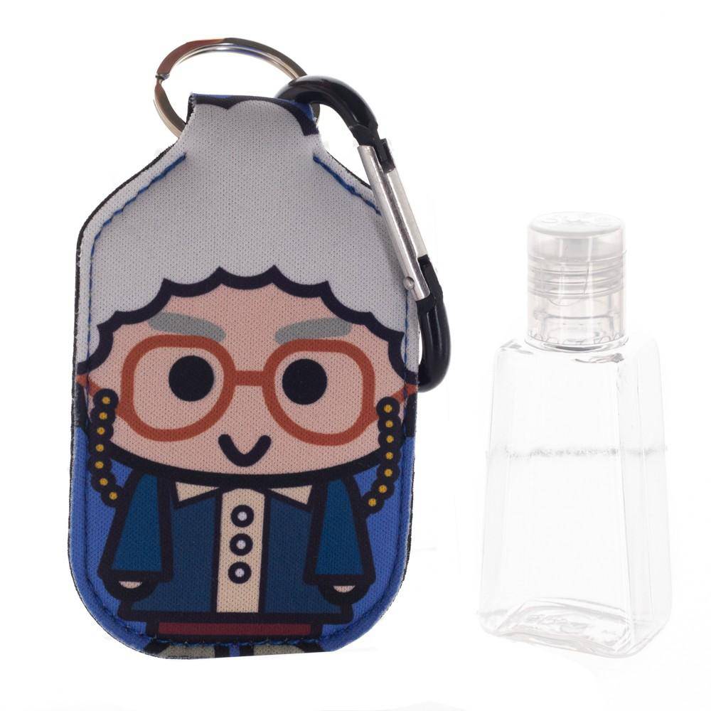 Golden Girls Sophia Keychain with Hand Sanitizer Bottle Holder - Rex Distributor, Inc. Wholesale Licensed Products and T-shirts, Sporting goods,