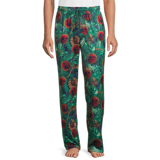 Men’s Jurassic Park, Logo Pajamas Sleep Pant Multicolor