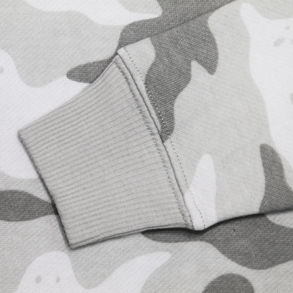 Unisex Women Men Halloween Ghost Graphic Pullover Sweater Gray Camo Camoflauge