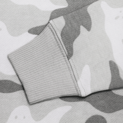 Unisex Women Men Halloween Ghost Graphic Pullover Sweater Gray Camo Camoflauge