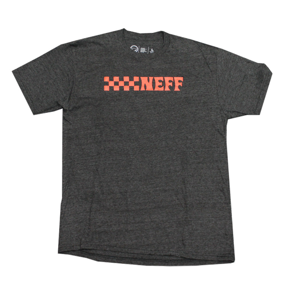 Men's Charcoal Heather NEFF Checkered Graphic Tee T-Shirt - Rex Distributor, Inc. Wholesale Licensed Products and T-shirts, Sporting goods,