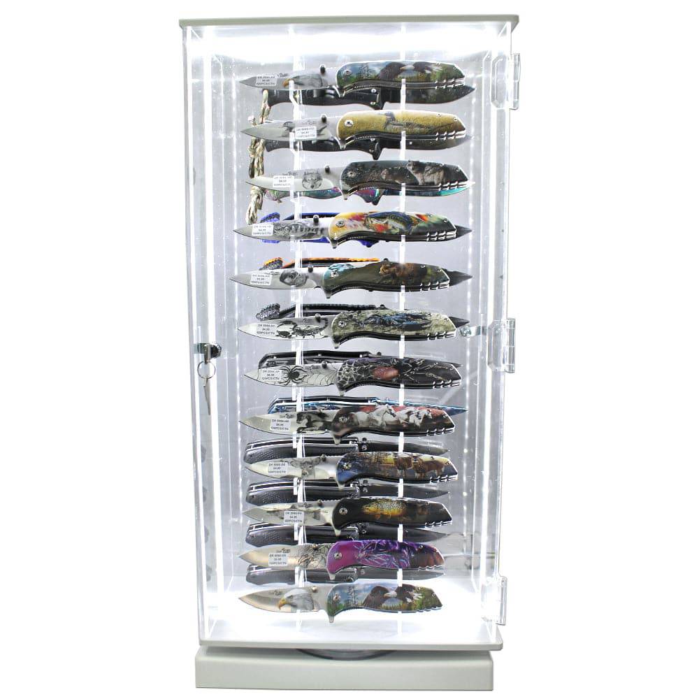 LED 24 SHOWCASE - 24 Knife L.E.D. Light Revolving Showcase