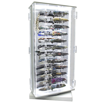 LED 24 SHOWCASE - 24 Knife L.E.D. Light Revolving Showcase