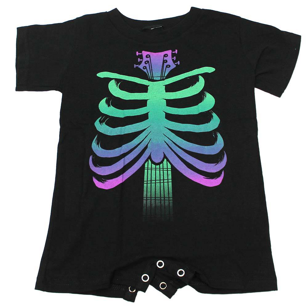 Baby Infant Skeleton  Guitar Graphic Black Romper - Rex Distributor, Inc. Wholesale Licensed Products and T-shirts, Sporting goods,