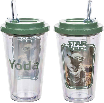 Star Wars Movie Yoda Flip Straw Travel Cup - Rex Distributor, Inc. Wholesale Licensed Products and T-shirts, Sporting goods,