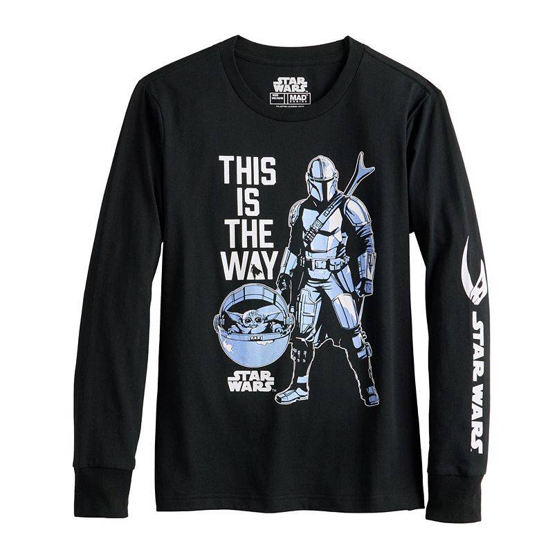 Boys 8-20 Star Wars The Mandalorian Grogu aka Baby Yoda This Is The Way Long Sleeve Graphic Tee - Rex Distributor, Inc. Wholesale Licensed Products and T-shirts, Sporting goods,