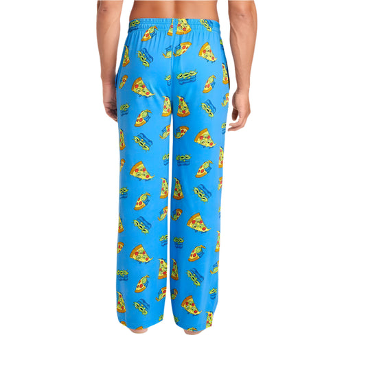 Men's Blue Toy Story Aliens and Pizza Pajama Lounge Pants
