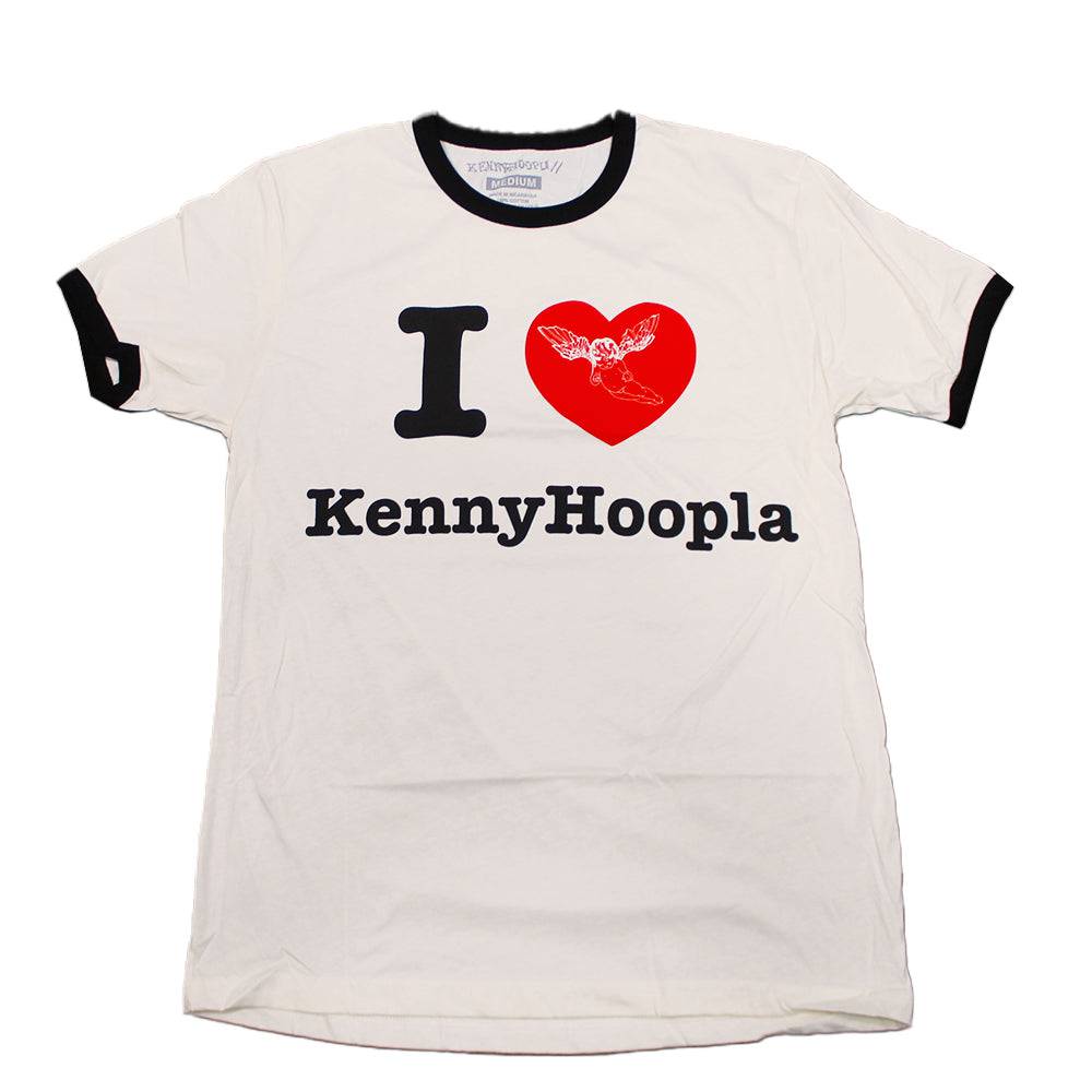 Men's Cream I Heart Kennyhoopla Ringer Tee T-Shirt - Rex Distributor, Inc. Wholesale Licensed Products and T-shirts, Sporting goods,