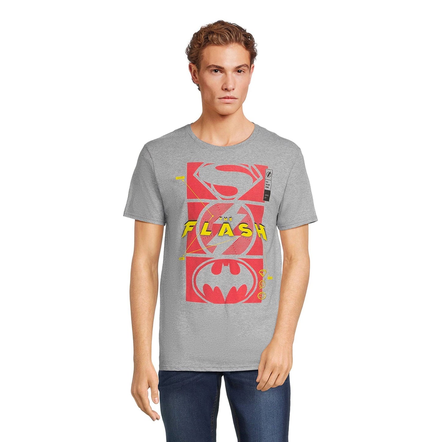 Men's Grey Heather The Flash Graphic Tee T-Shirt