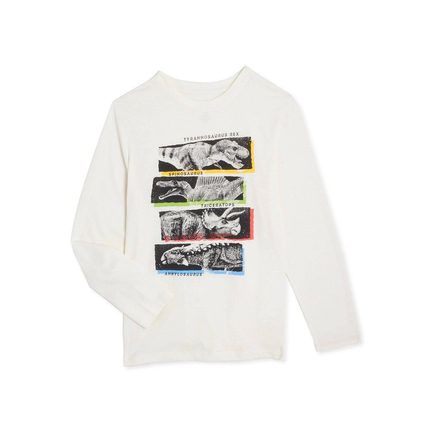 Boys’ Wonder Nation Dinosaur Graphic T-Shirt with Long Sleeves, Sizes 4-18 & Husky - Rex Distributor, Inc. Wholesale Licensed Products and T-shirts, Sporting goods,