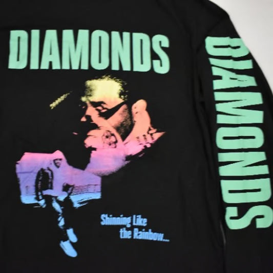Men's A$AP Ferg Diamonds Graphic Long Sleeve Tee T-Shirt