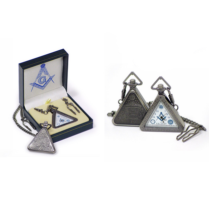 P 244 Masonic Triangle Pocket Watch with Gift Box