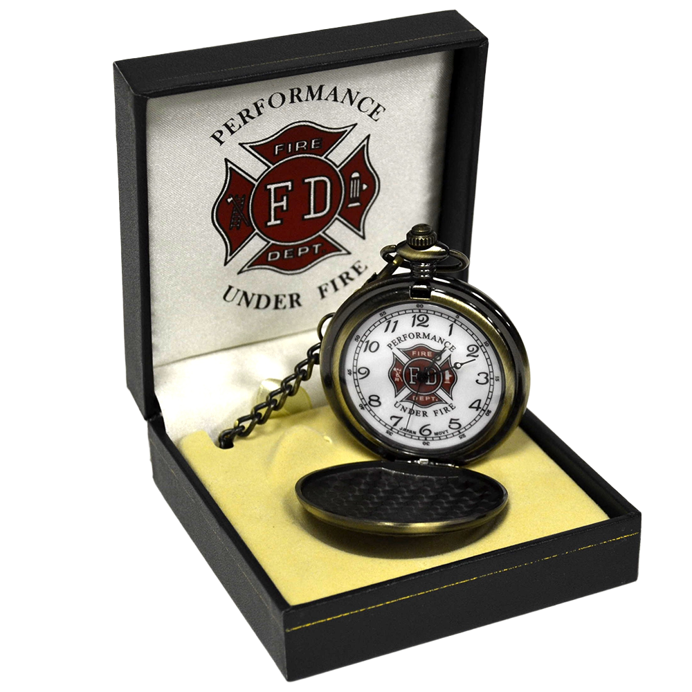 P 285 Fire Department Pocket Watch with Gift Box