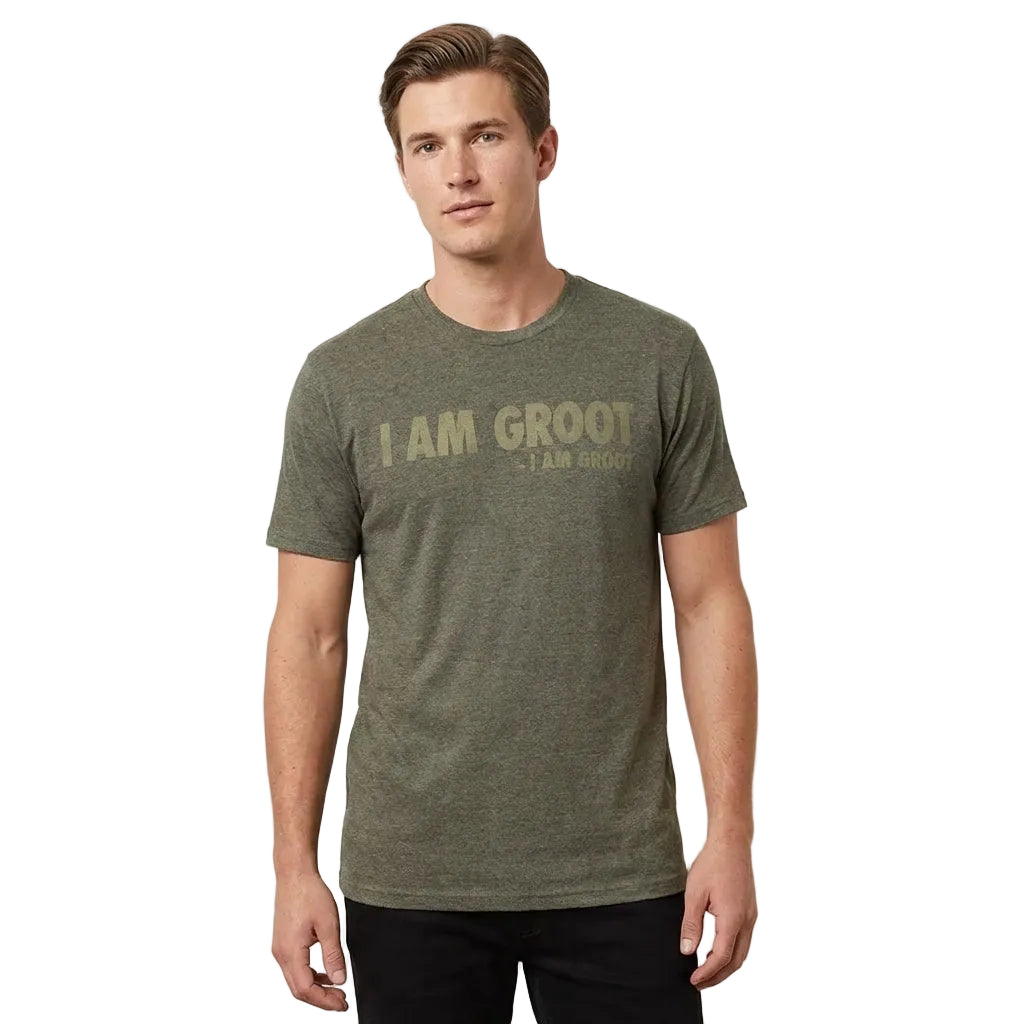Men's Marvel "I Am Groot" Guardians of the Galaxy T-shirt by Mad Engine, featuring Groot graphic on a casual shirt.