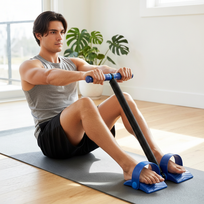 Rex Distributor DV 109 portable spring tension rower and curler for home ab exercises, compact fitness and boxing equipment