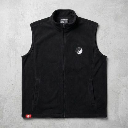 Men's fleece vest from How to Train Your Dragon: The Hidden World, Rex Distributor, Inc. loot crate exclusive, shown on a model.