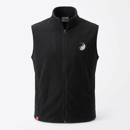 Men's fleece vest from "How to Train Your Dragon: The Hidden World" by Rex Distributor, Inc., featuring a cozy, printed dragon design.
